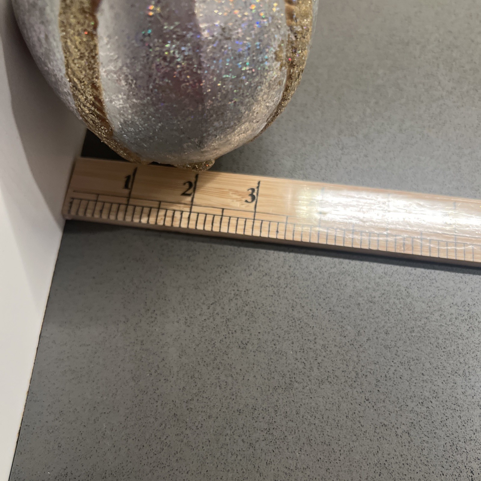 6 Extra Large/Large Gold Silver Glitter Ball Ornamental Decor