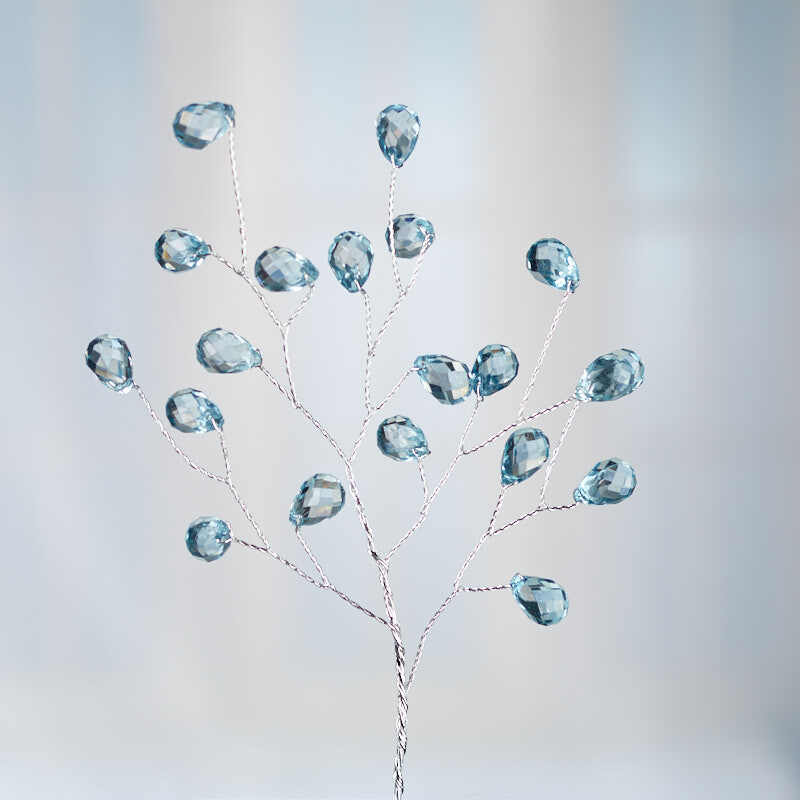 Set of 4 Blue Acrylic Gem 8-1/2″ Accent Sprays for Corsages and Accenting