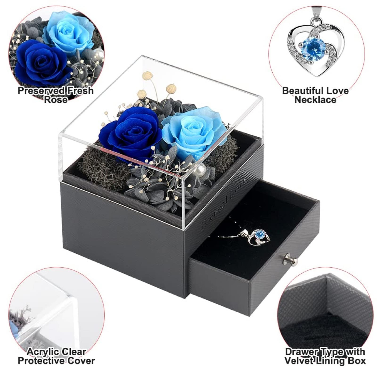 Preserved Rose,Birthday Gifts for Women Mom Girlfriend,Gifts for Mom Grandma …