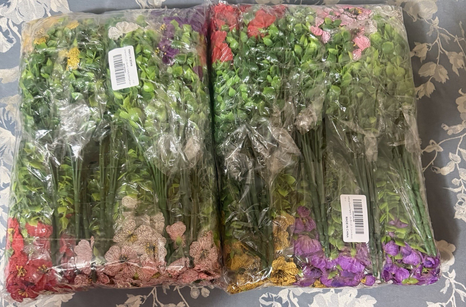 40 Bundles Artificial Flowers for Outdoors or Garden Home Decor Assorted Mixed