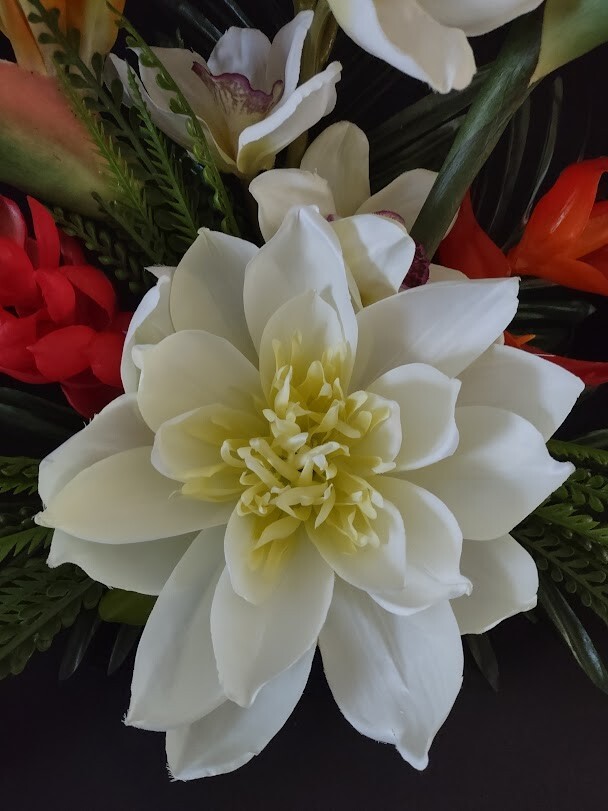 Artificial Tropical table centerpiece