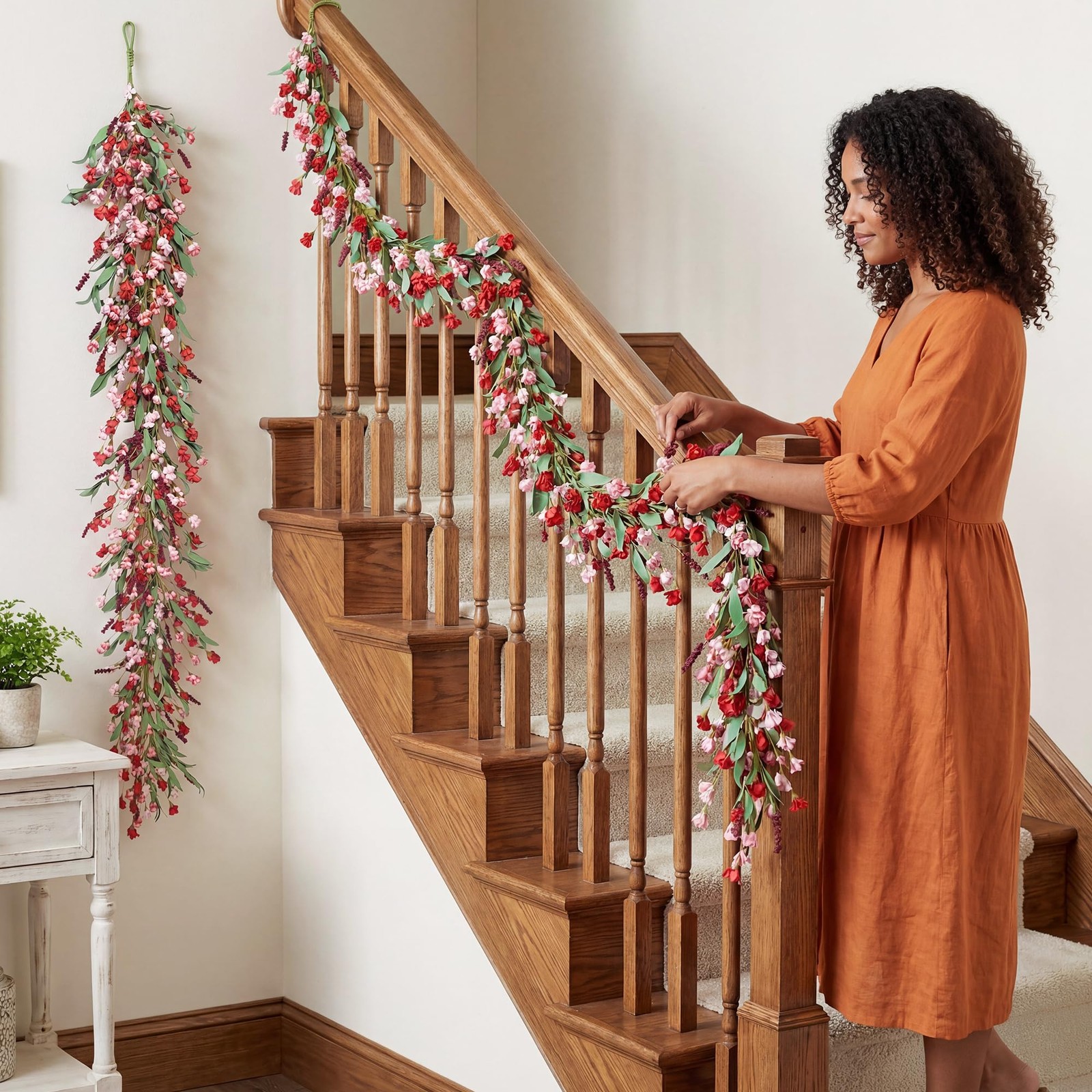 Flower Garland 6Ft Spring/Summer Garland Floral Garlands for Mantle All Year …