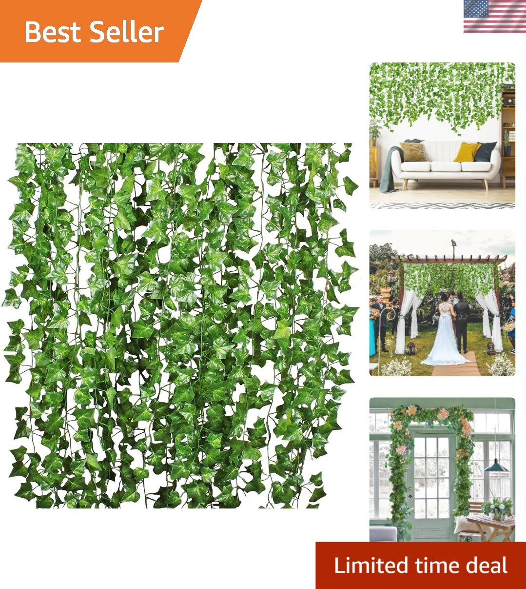 12 Strand 84ft Artificial Ivy Vine Garland – Versatile Decor for Every Occasion