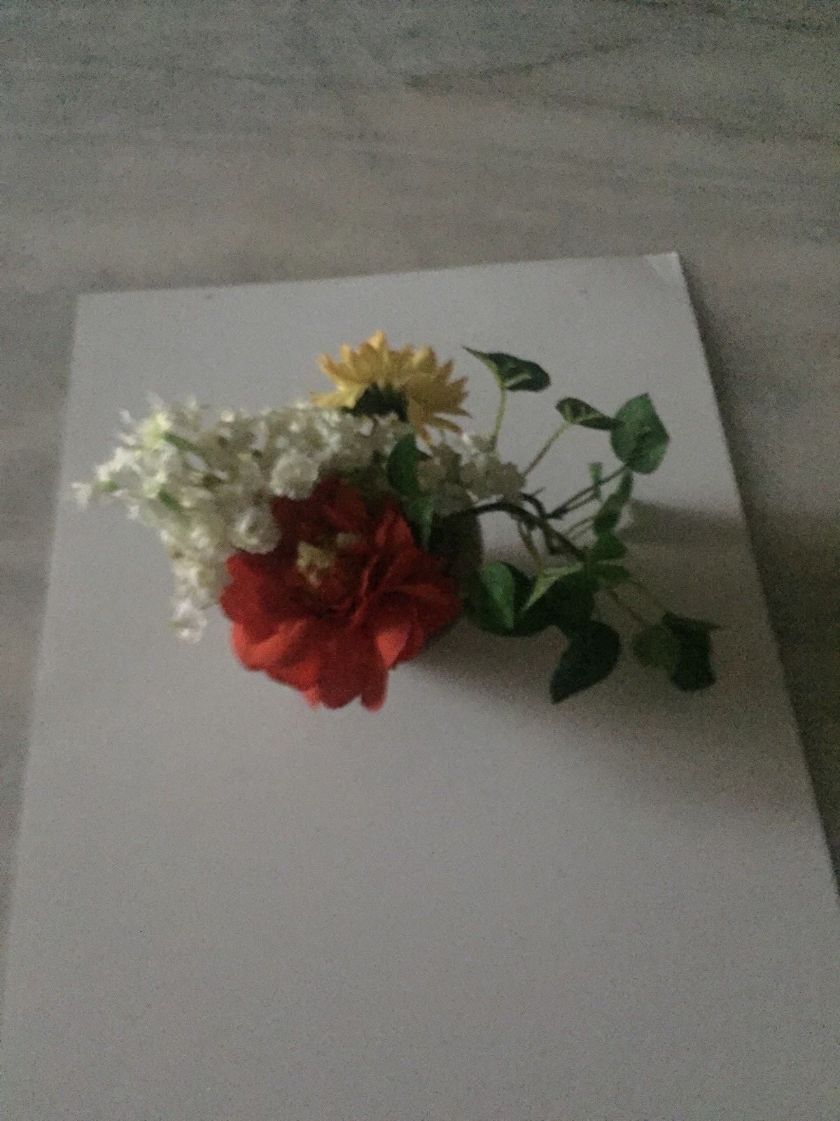 Flower Pot Artificial Flowers 3 x 1 1/4 H