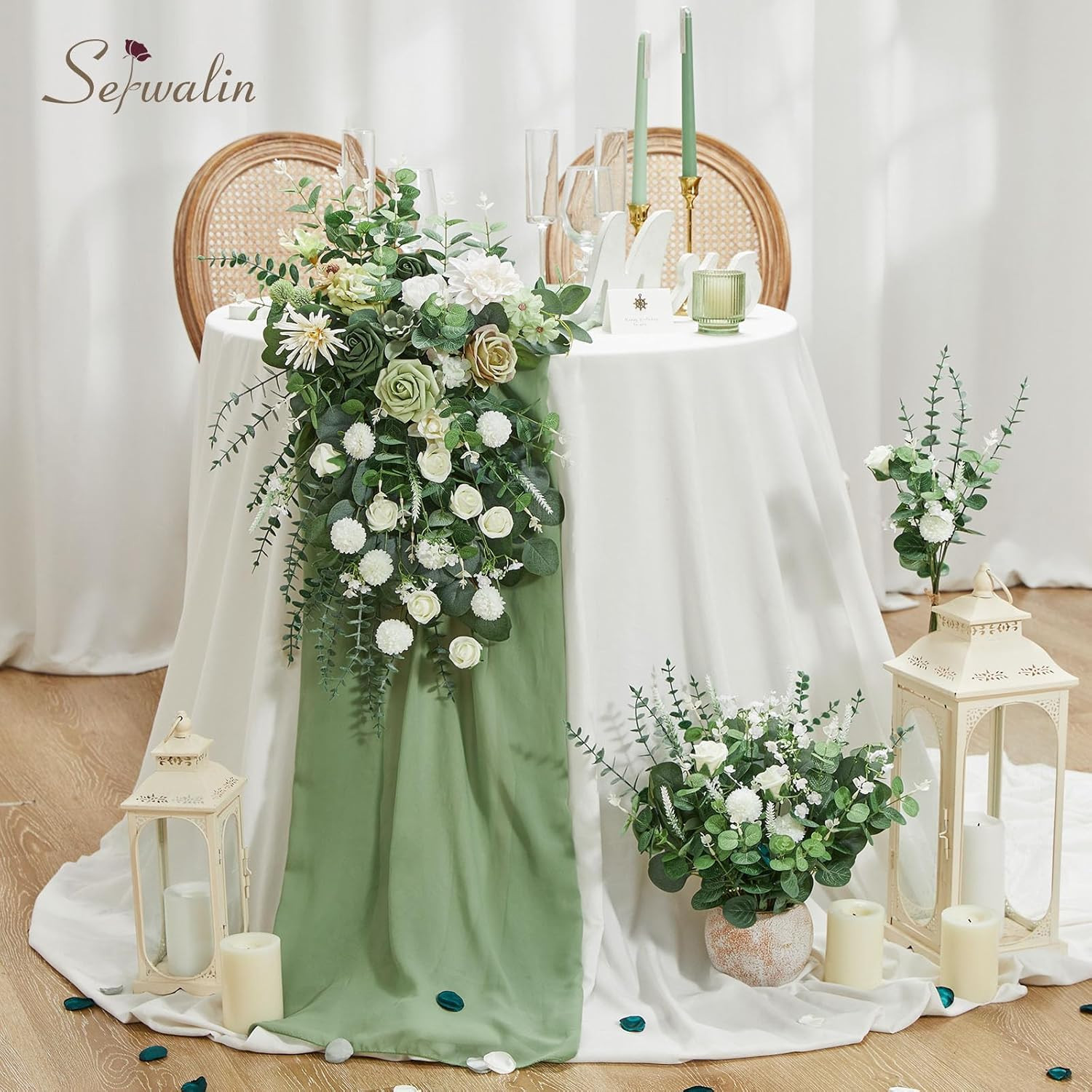 200 Pcs Mixed Eucalyptus Leaves Stems for Wedding Decor & Home Centerpieces