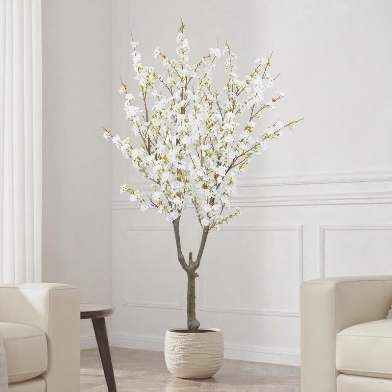 6ft Faux Silk Cherry Blossom Tree Realistic Adjustable Office Home Decor New