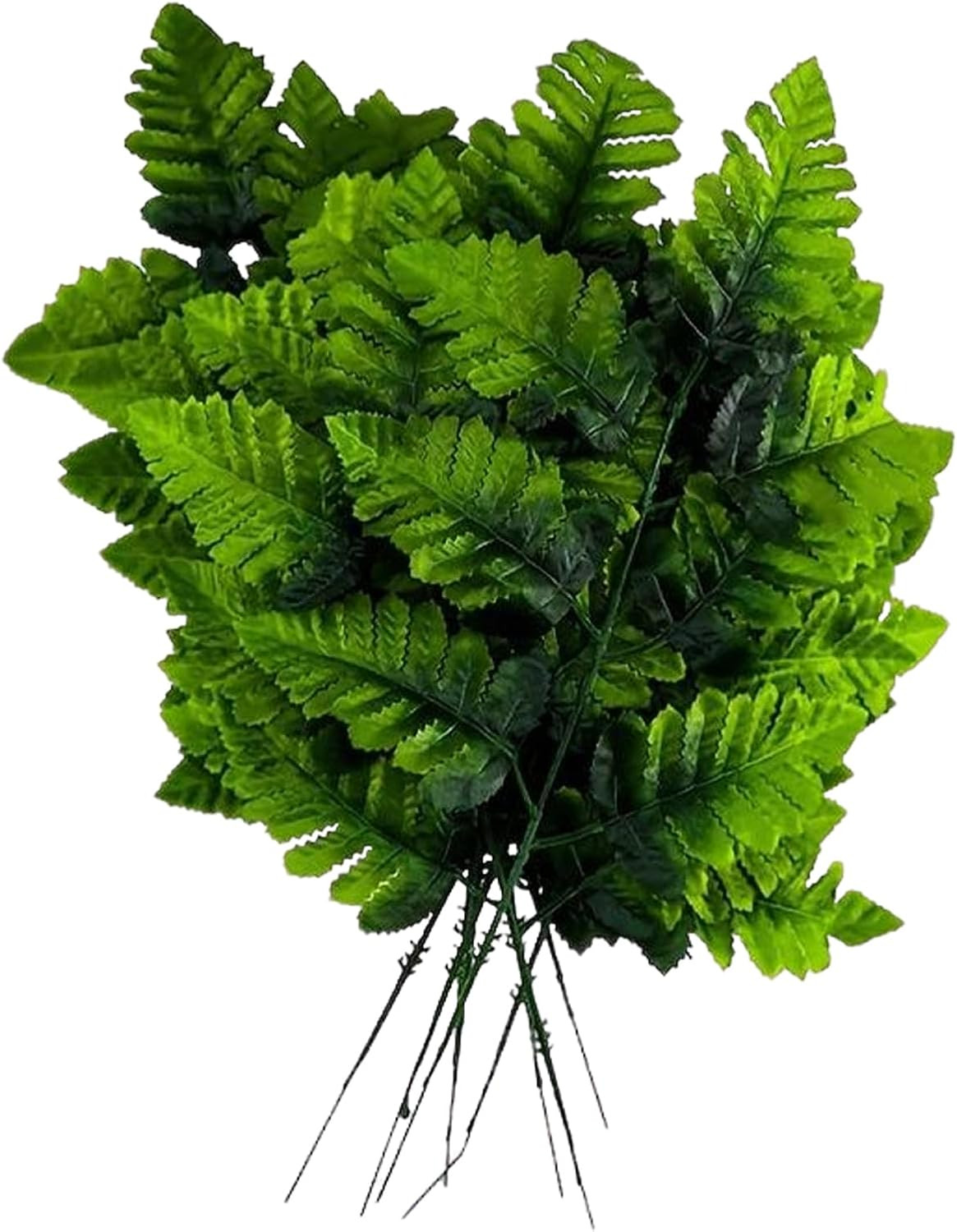 24PCS Artificial Silk Fern Leaves (16-Inch) Realistic Leather Leaf Fronds for We