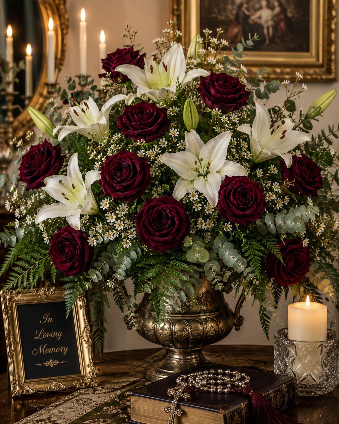 Burgundy Velvet Rose Stems Faux Roses Artificial Flowers Dark Red Roses Gothic D