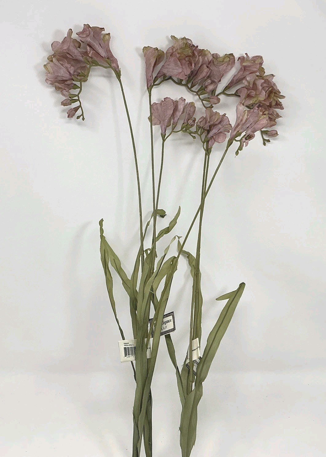 Freesia Spray Floral Pick 30” Long Pink w Green Tips 3 Picks Vase Filler NOS