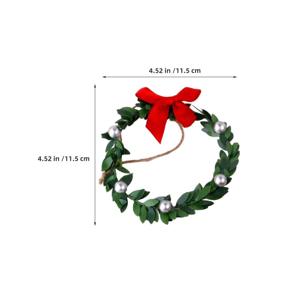 9 Pcs Simulation Wreath Mini Door Artificial Wreaths Hanging Decorations