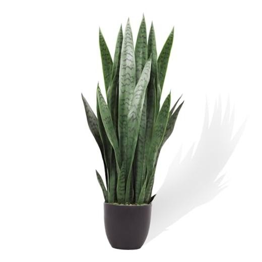 3FT Artificial Snake Plant, Fake Sansevieria Indoor Outdoor, 28 Thick PE 1 PC