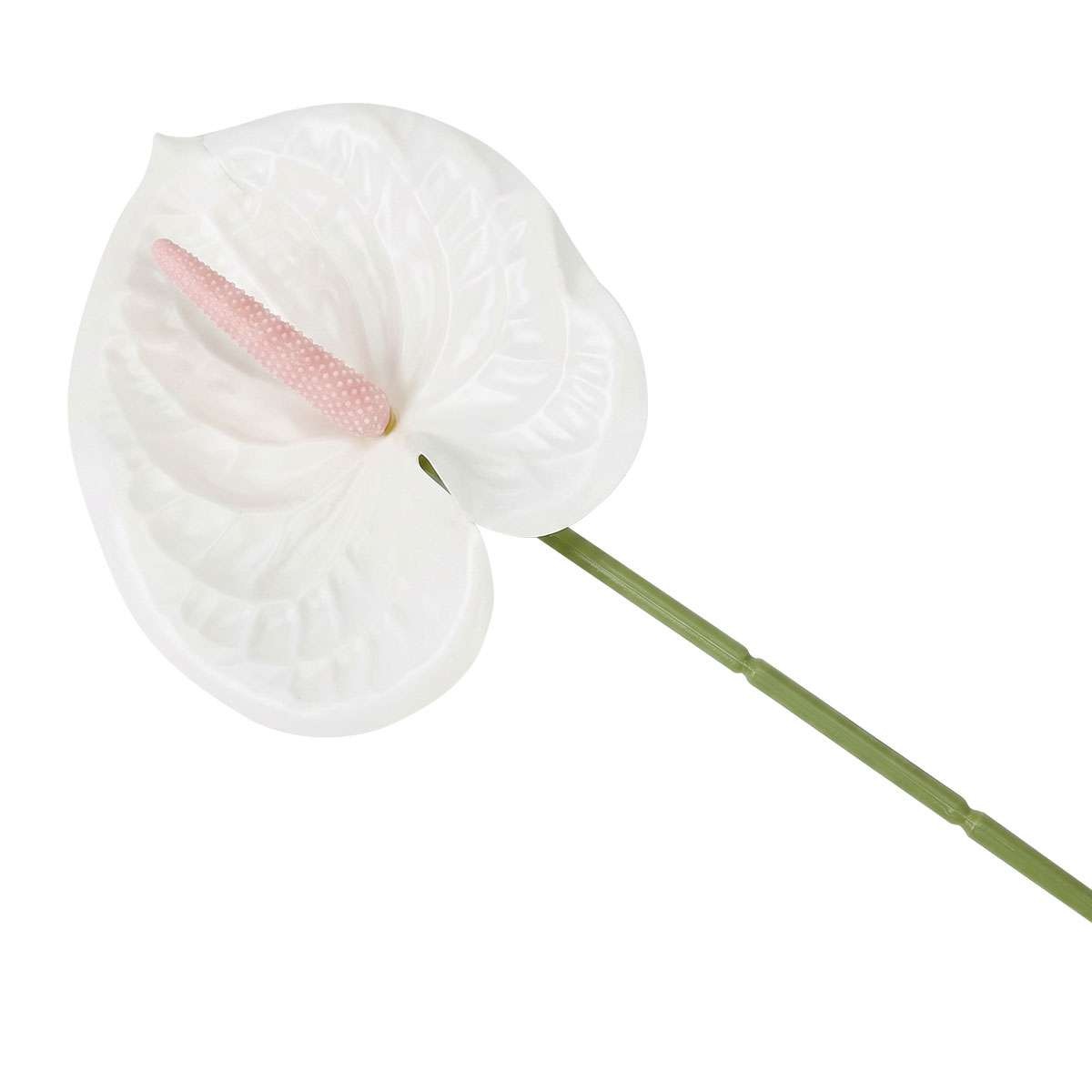 Artificial Anthurium Flowers Fake Flamingo Lily Single Stem Bouquet Table Decor