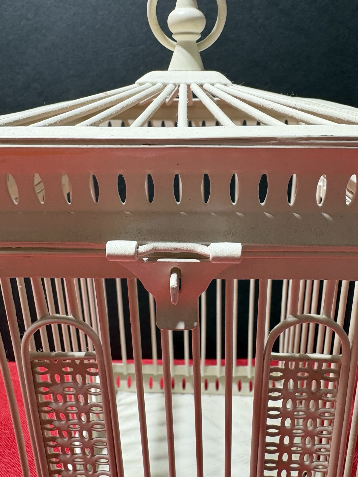 Hanging & Tabletop Small White Metal Bird Cage Decor