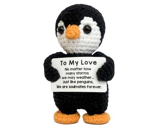 To My Love Handmade Crochet Penguin-Gifts for Him Her Boyfriend Girlfriend