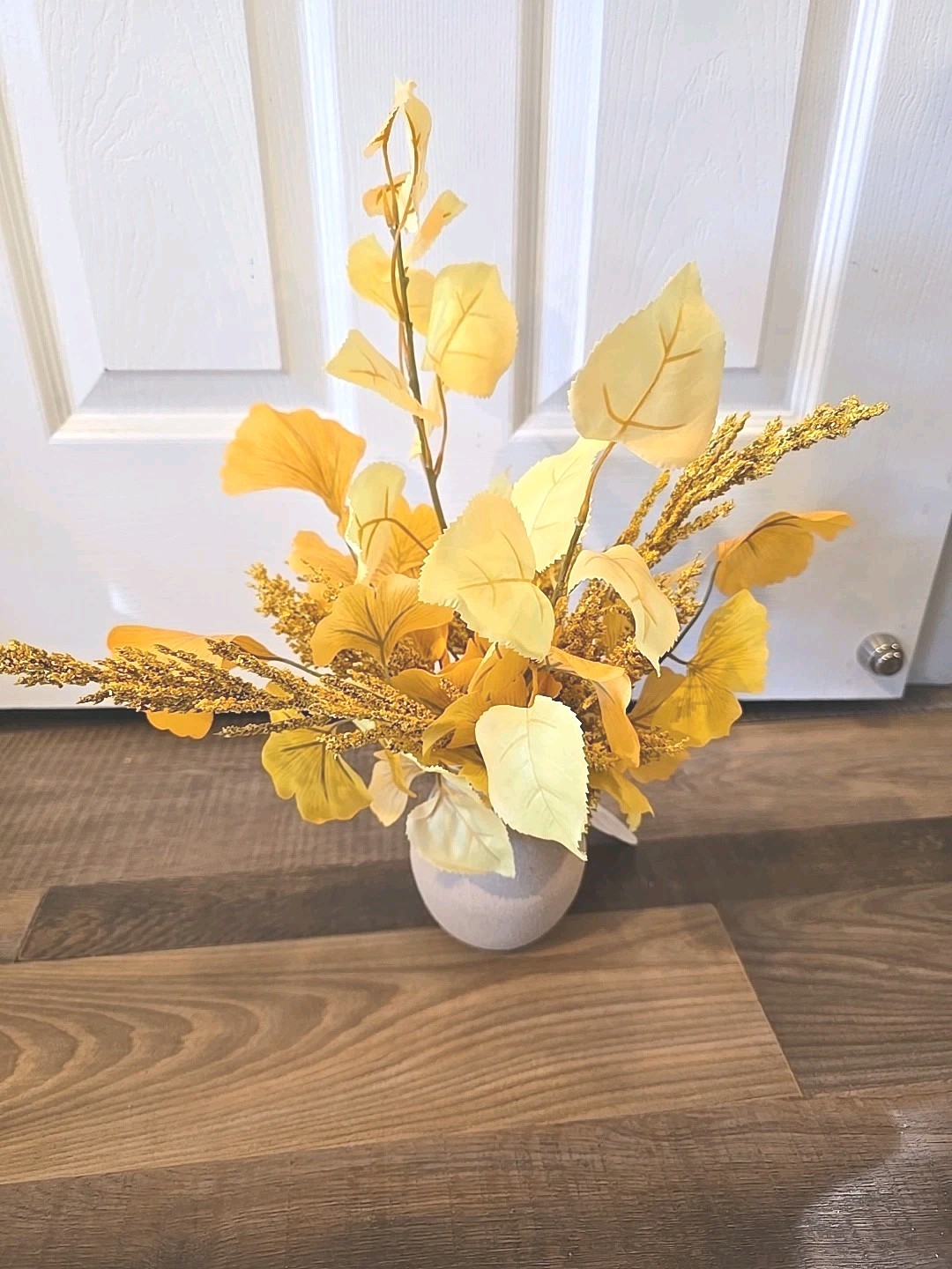 13107 Yellow Leaf Faux Arrangement – Designed with Studio McGee Clay Vase.