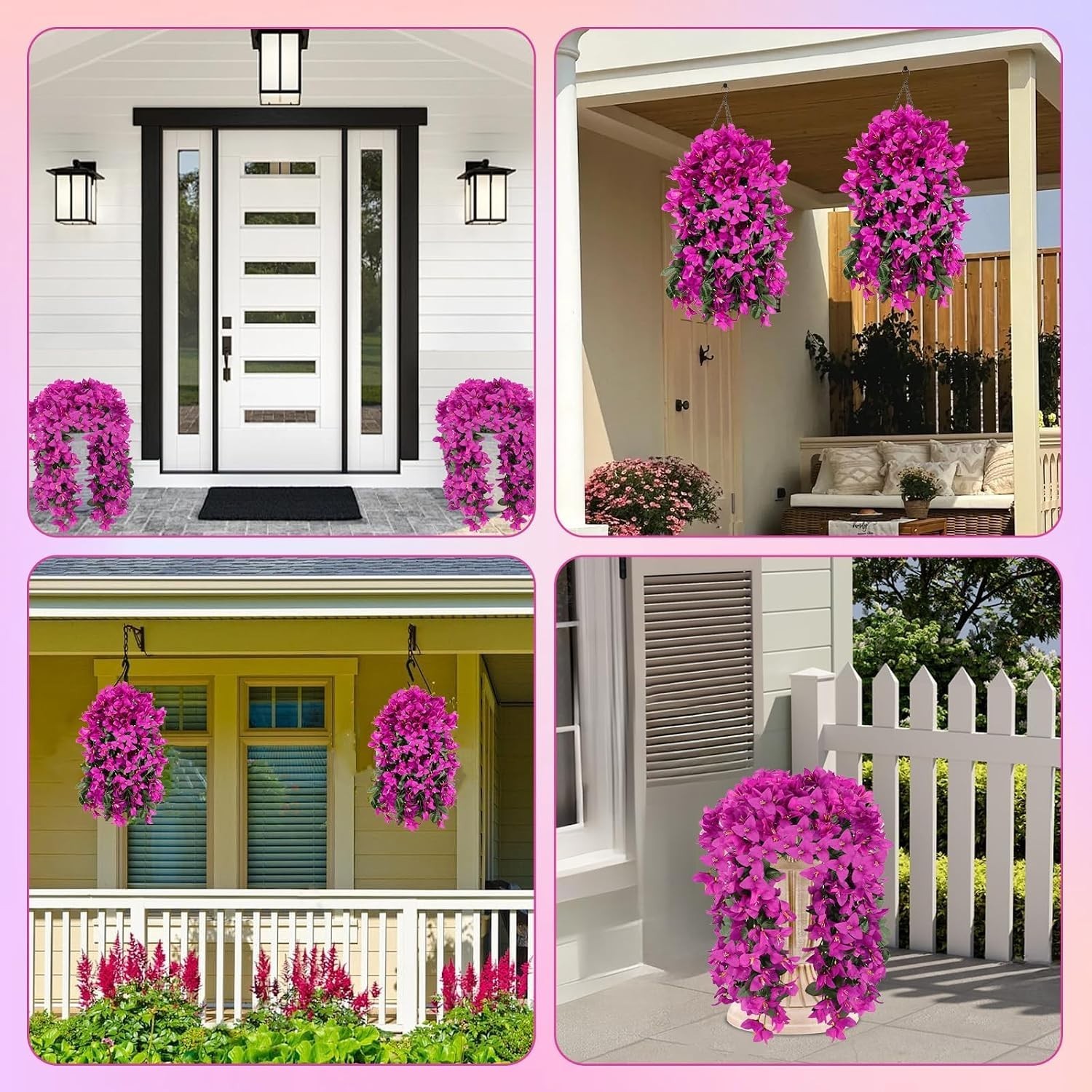 Versatile Artificial Fuchsia Bougainvillea Bundle