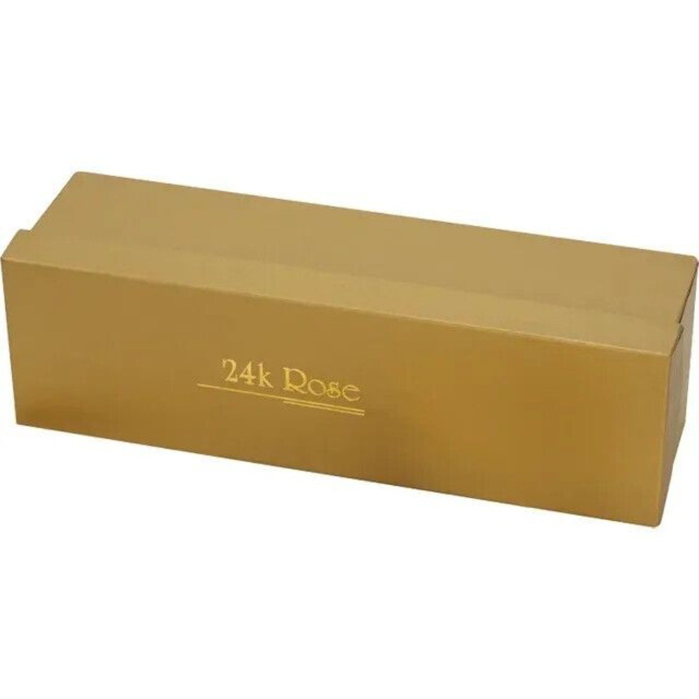 Real Semi Opened Lacquered Platinum Hand-Plated Rose