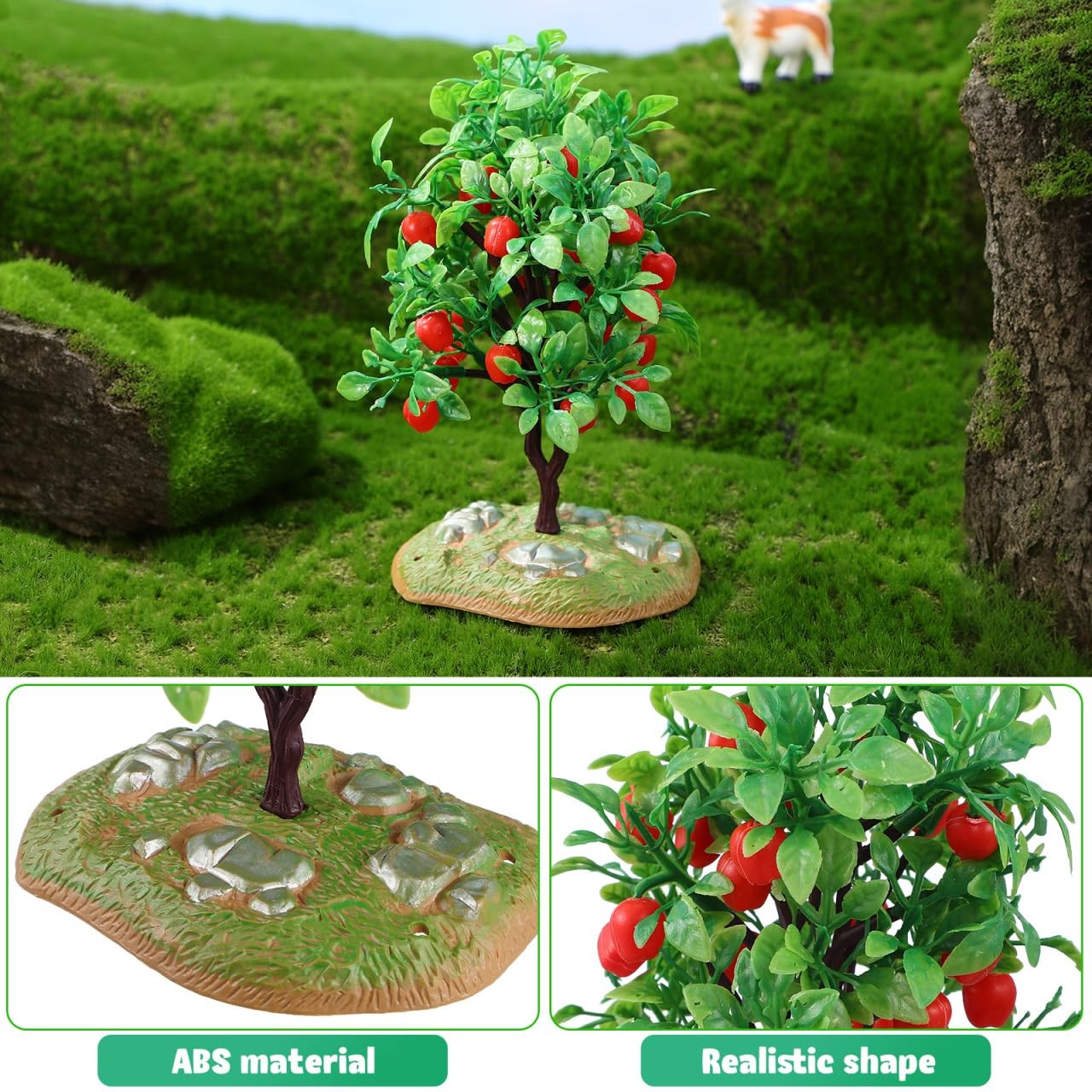 2pcs Mini Artificial Trees Plastic Small Tree Models for Train Scenery Dioram…