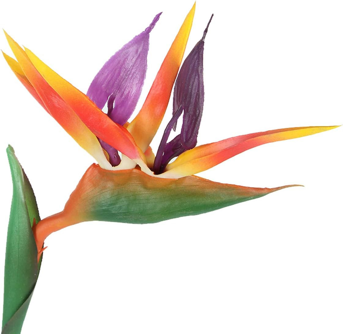 2 Pcs 32” Artificial Bird of Paradise Flowers Plants for Home Garden Wedding Pa
