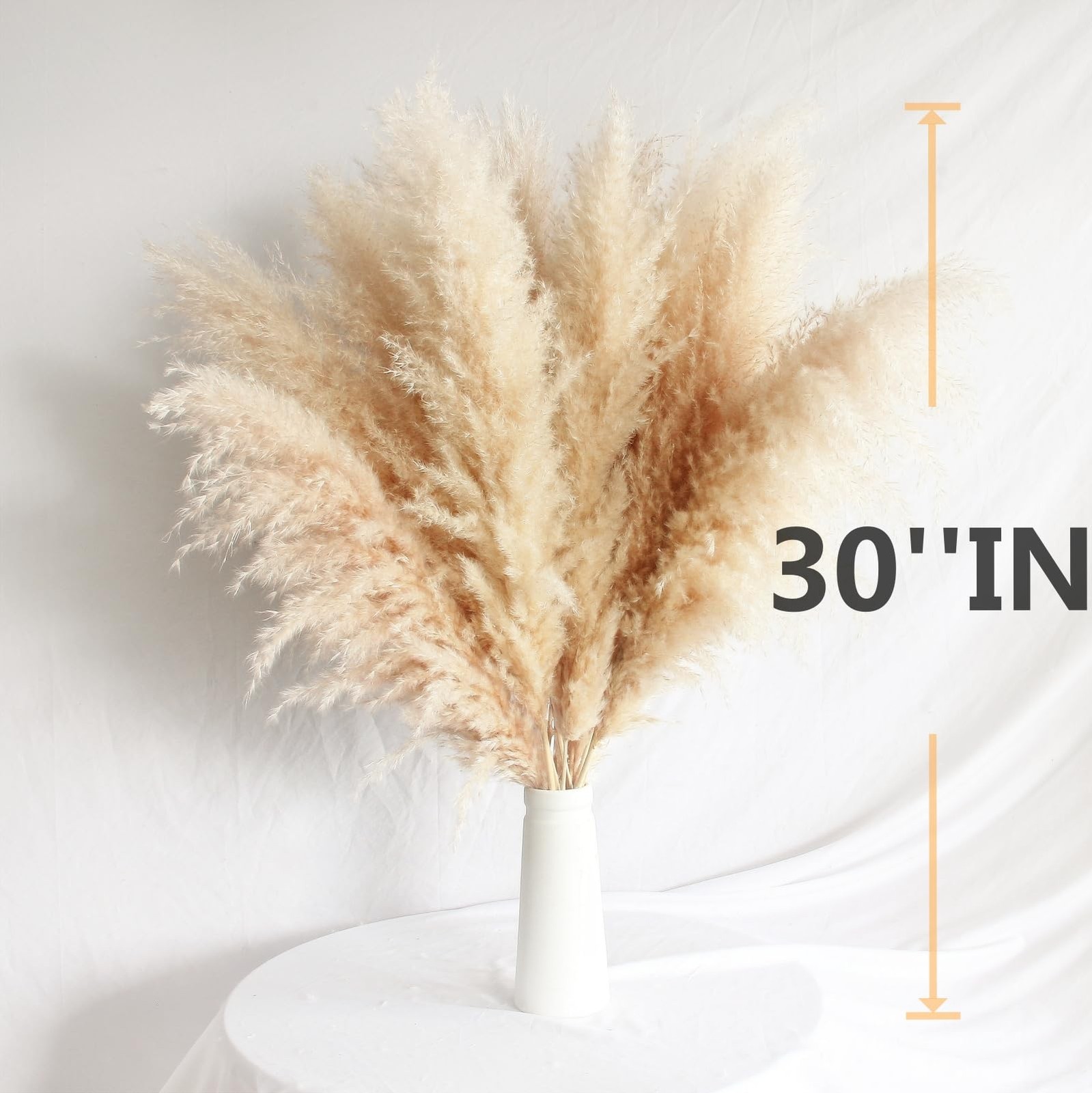 10 Stems 30″ inch Dried Pampas Grass Decor Tall, Large Pompas Grass, Boho Neu…