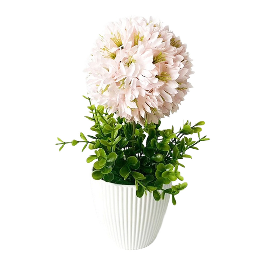 Whimsical Touch Accent Artificial Hydrangea Ball Plastic Flower Arrangement