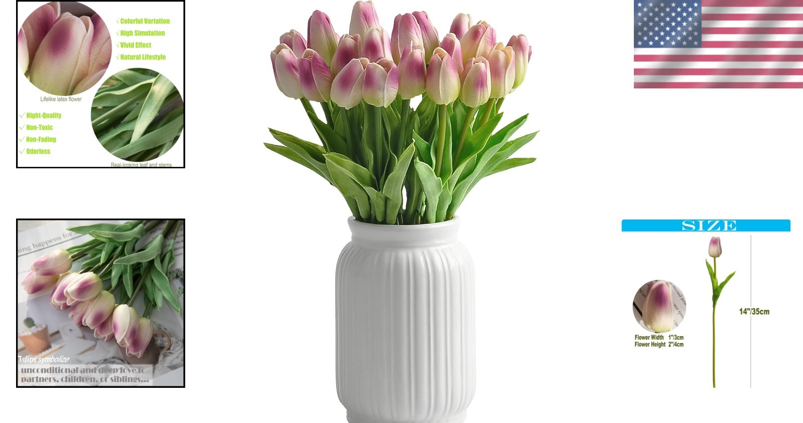 30 Realistic Artificial Tulips in Soft Purple – Perfect for Weddings & Home