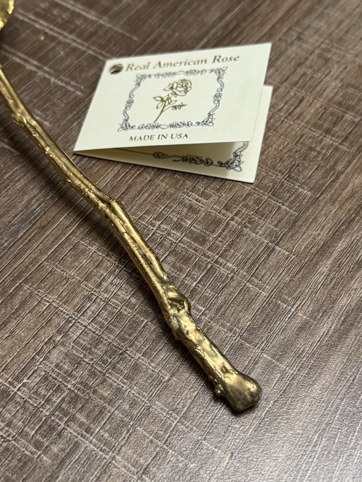 24k Rose Co Gold Dipped Rose Semi Open Bud In Box