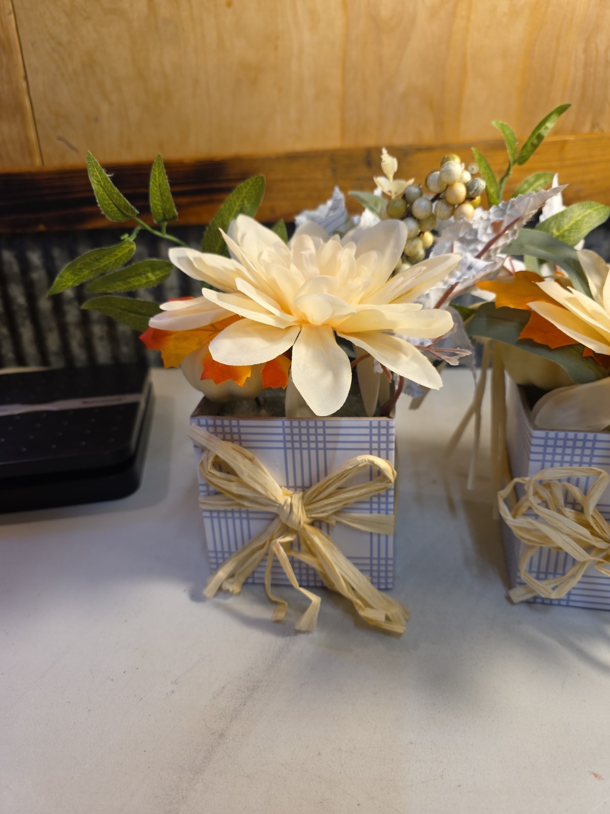 Artificial flowers Bouquet In A Box, Fall & Winter. Set Of 2,