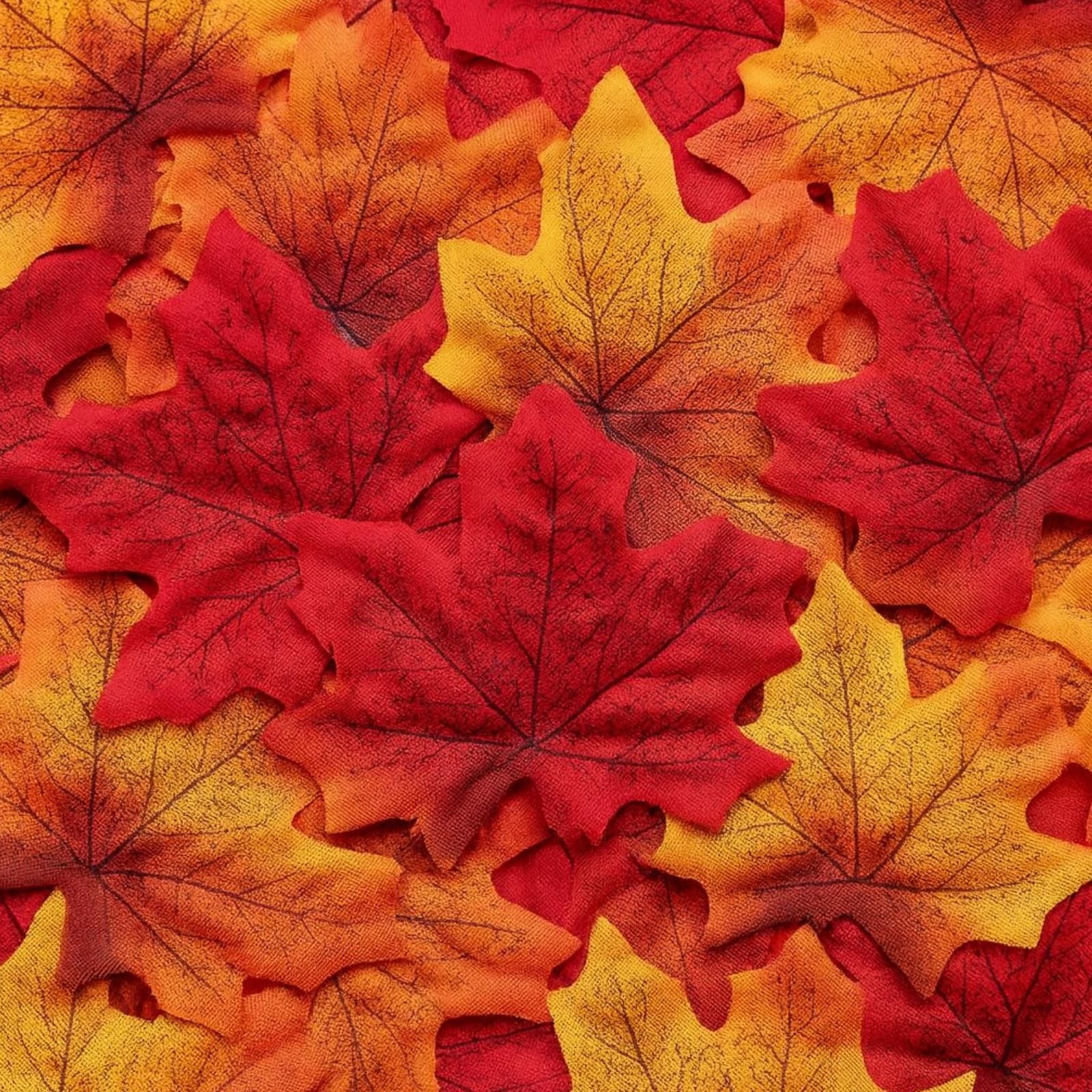 Artificial Maple Leaves 6 Colors Fall 150 PCS Winter, Summer Autumn Leaf Deco…