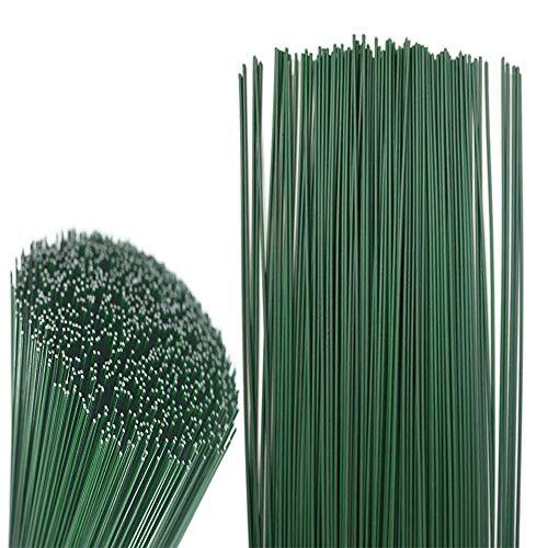 200 Pcs Green Floral Wire 22 Gauge Florist Flower Wire for Crafts Bouquet, 16″