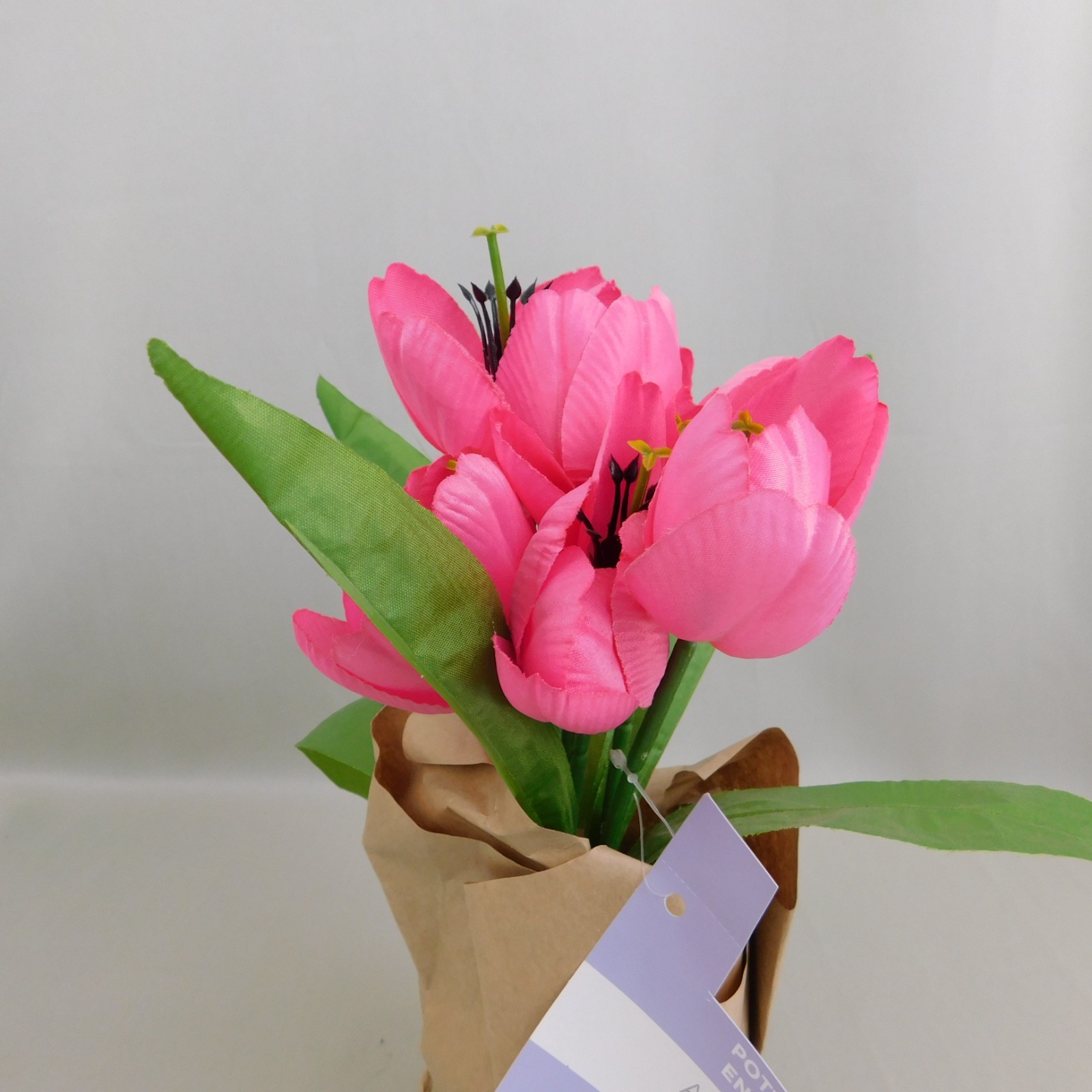 Lot 4pc Tulips & Daffodils 13″ Artificial Flower Pots Spring-Easter Decor #C498