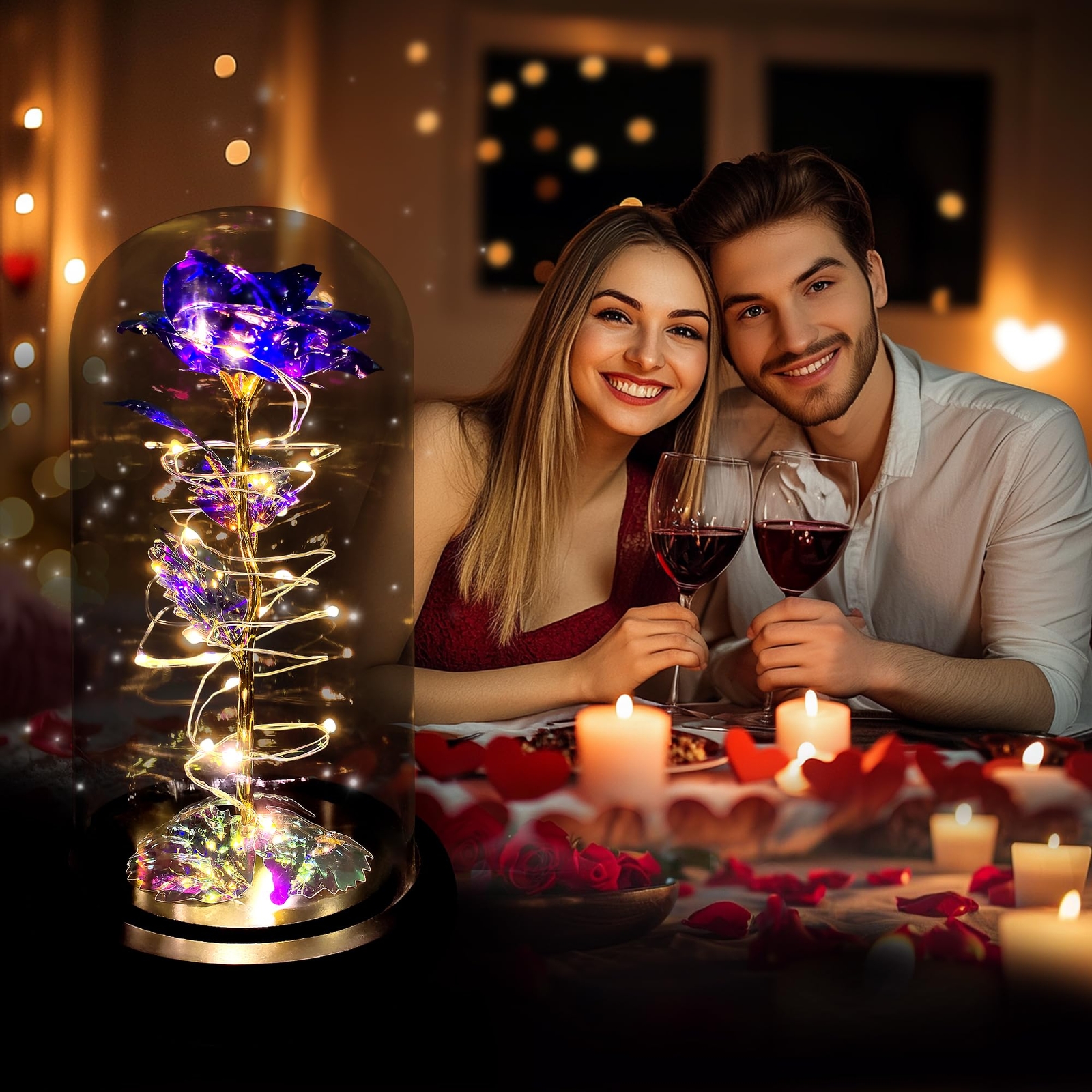 Valentines Day Gifts for Her,Birthday Gifts for Women,Purple Colorful Flowers
