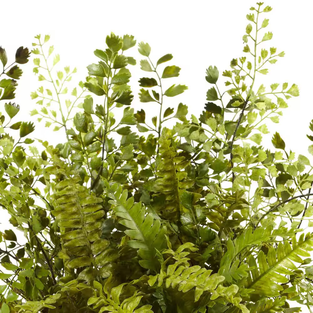 Artificial Mixed Fern with Twig and Moss Basket