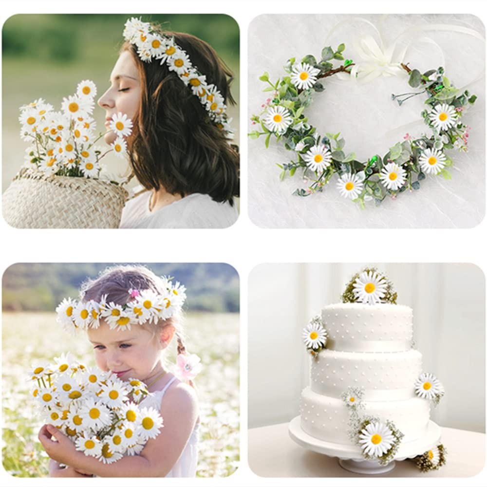 Artificial Flowers10 Bundles Artificial Daisy Flowers 20.5″ High Small Daisy …