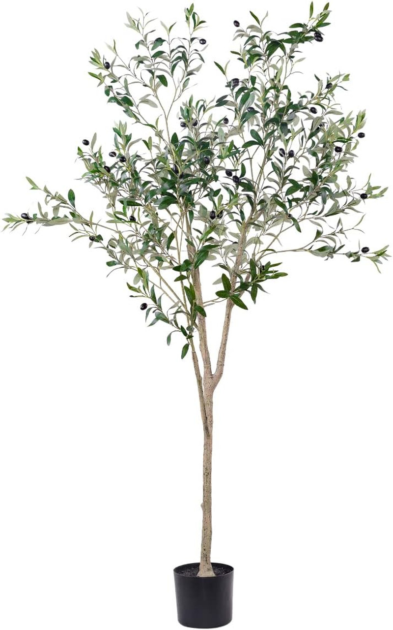 Artificial Olive Tree for Living Room Decor, 6FT Bendable Fake Plants Artificial