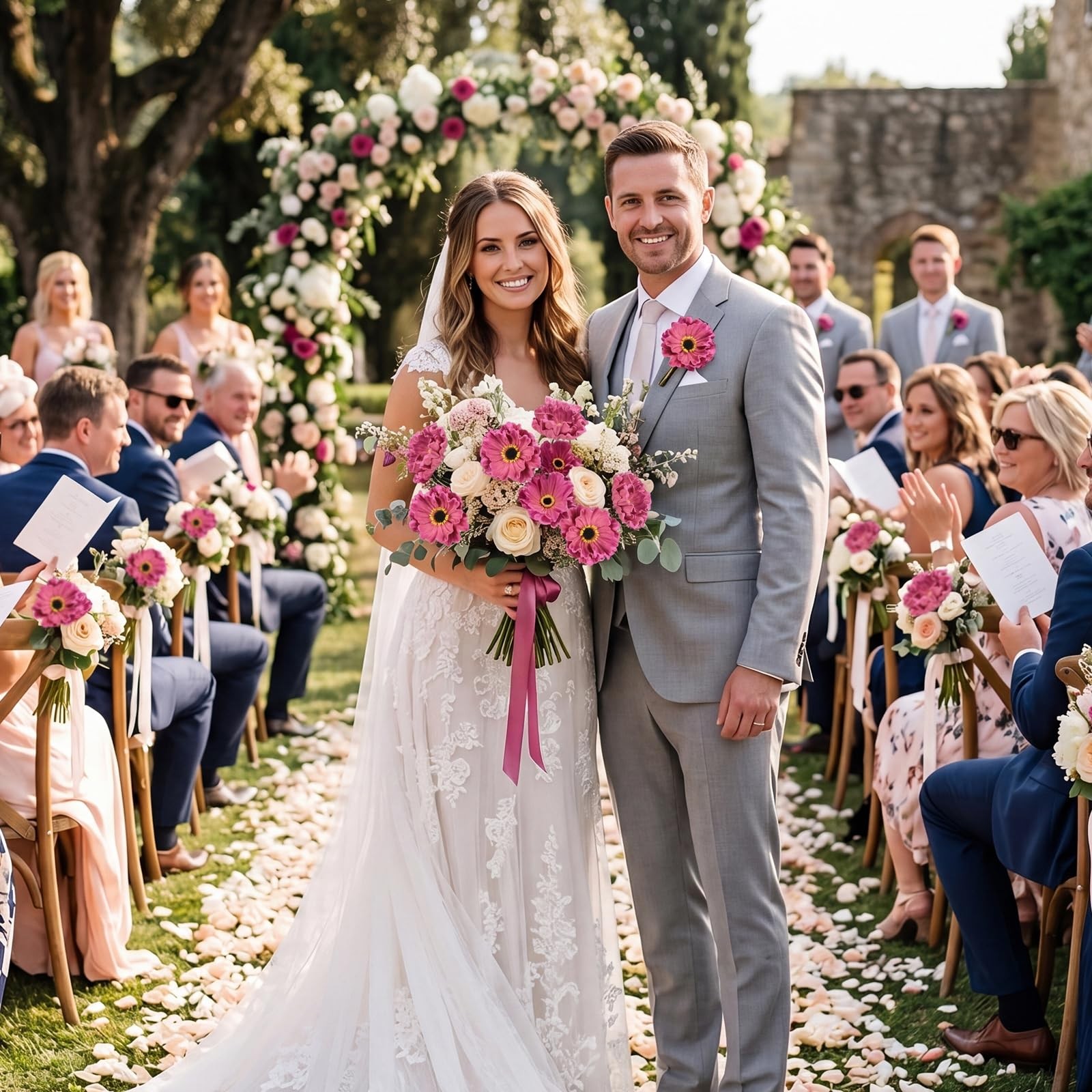 15 Heads Poppy Flowers Artificial, 3PCS PU Real Touch Hot Pink Flowers Faux P…