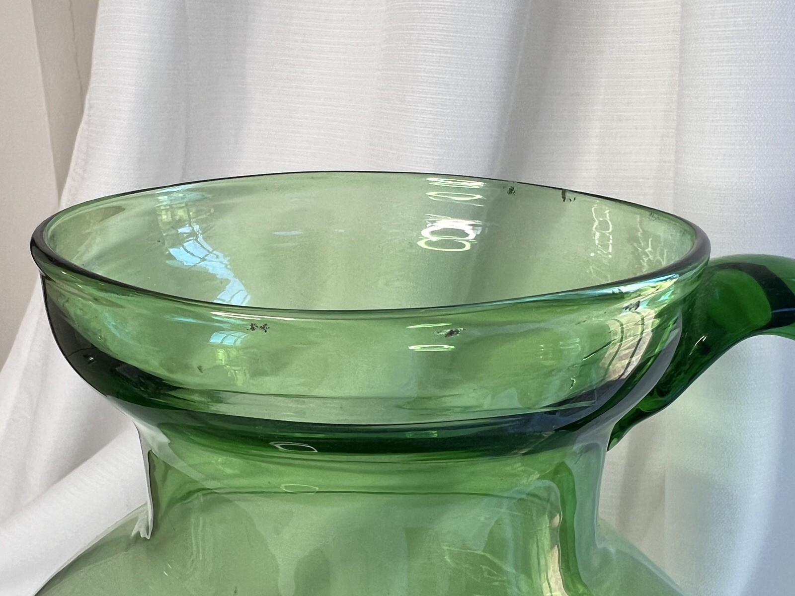 Large Custom Floral Arrangement Realistic Yellow Ranunculus In Green Glass Jug