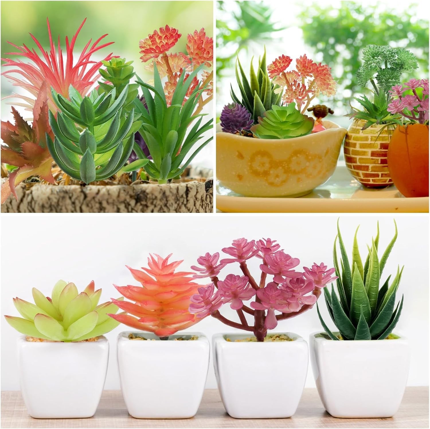 20/22 Pack Artificial Succulents Plants Unpotted Fake Succulents for Home Office