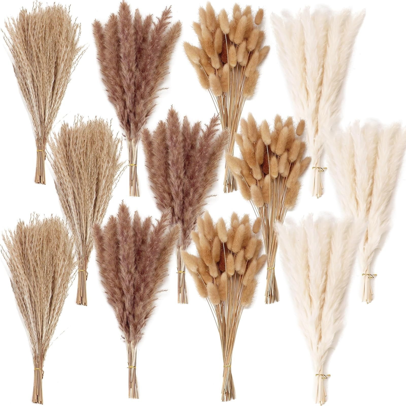 Natural Dried Pampas Grass Decor – 100 PCS for Boho Wedding & Home