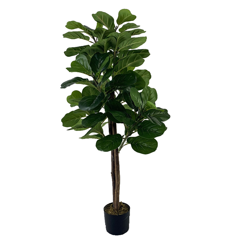 Solid Wood Cloth Silk Flower 4ft Green Indoor and Outdoor Universal B