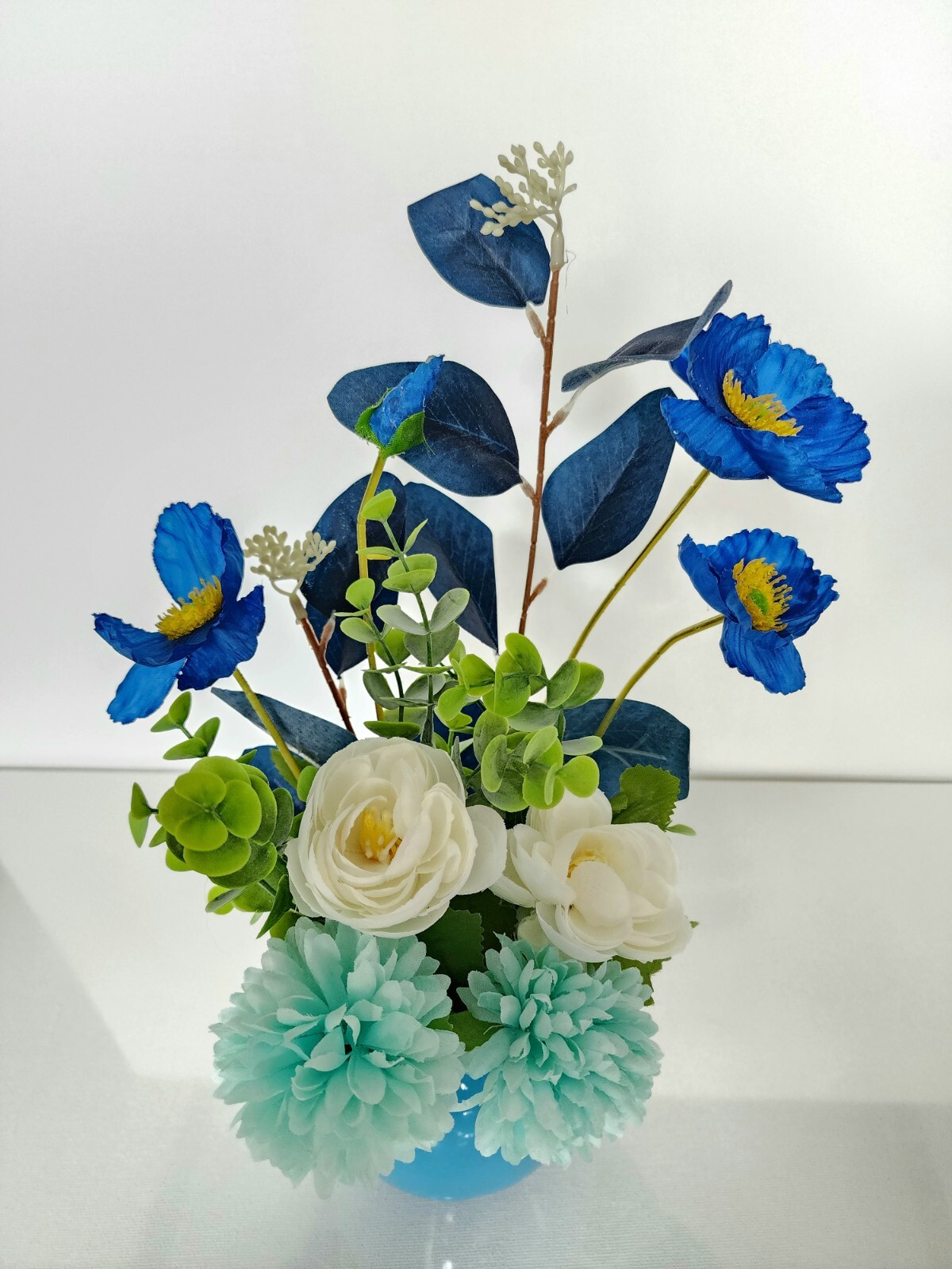 Artificial faux Ball Mixed Flora plants home kitchen office occasion decoration