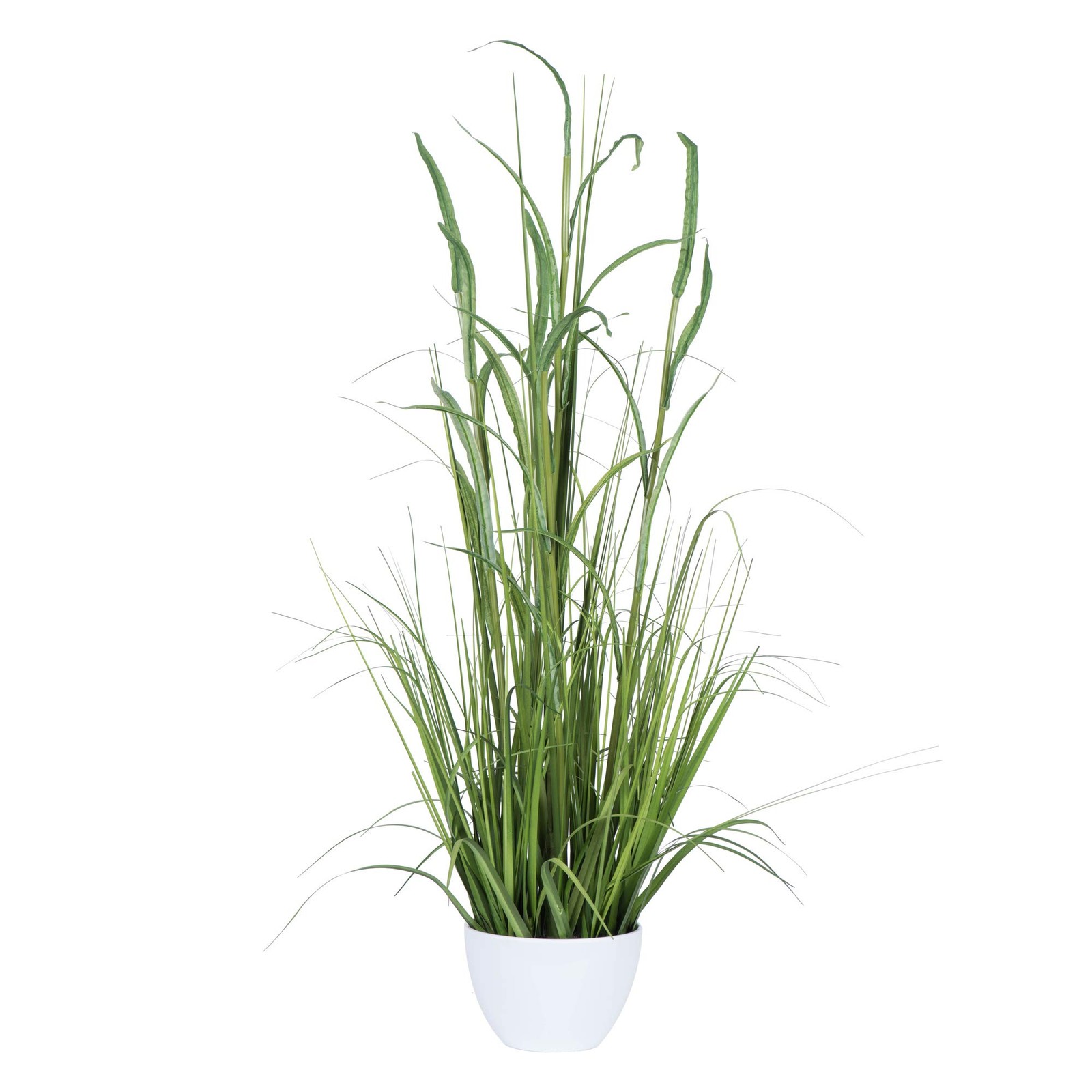 Vickerman 41″ Contemporary Fabric Artificial Potted Bamboo and Grass in Green