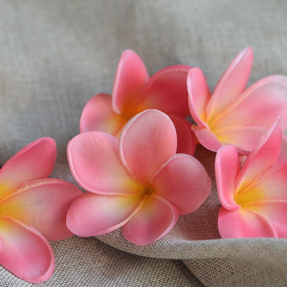 Hawaiian Fake Plumeria Foam Flower Heads Beach Wedding Home Party Decorations 10