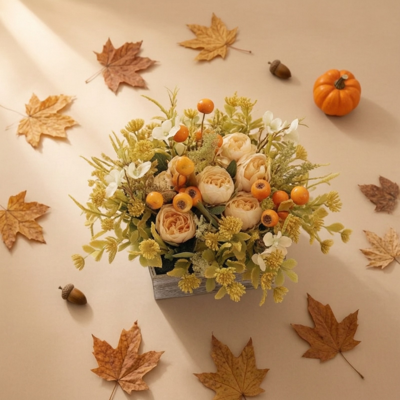 Artificial Flowers with Wooden Planter Rustic Wooden Planter Box Farmhouse