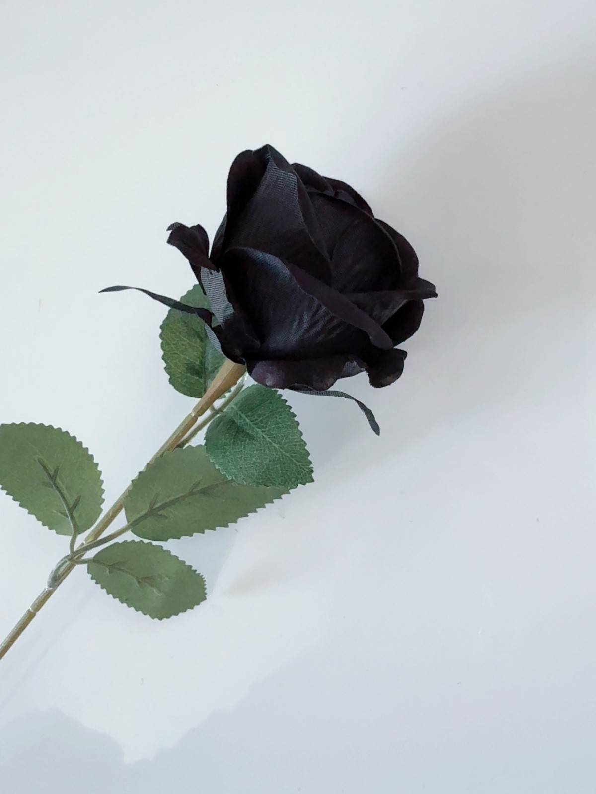 1x Artificial Black Rose Flower Halloween Gothic Accessory DIY Vase Decoration