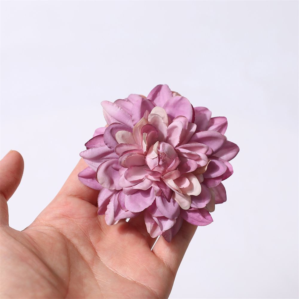Dahlia Silk Artificial Wreath Flowers Wedding Home Decorate Fake Head Flower 5pc