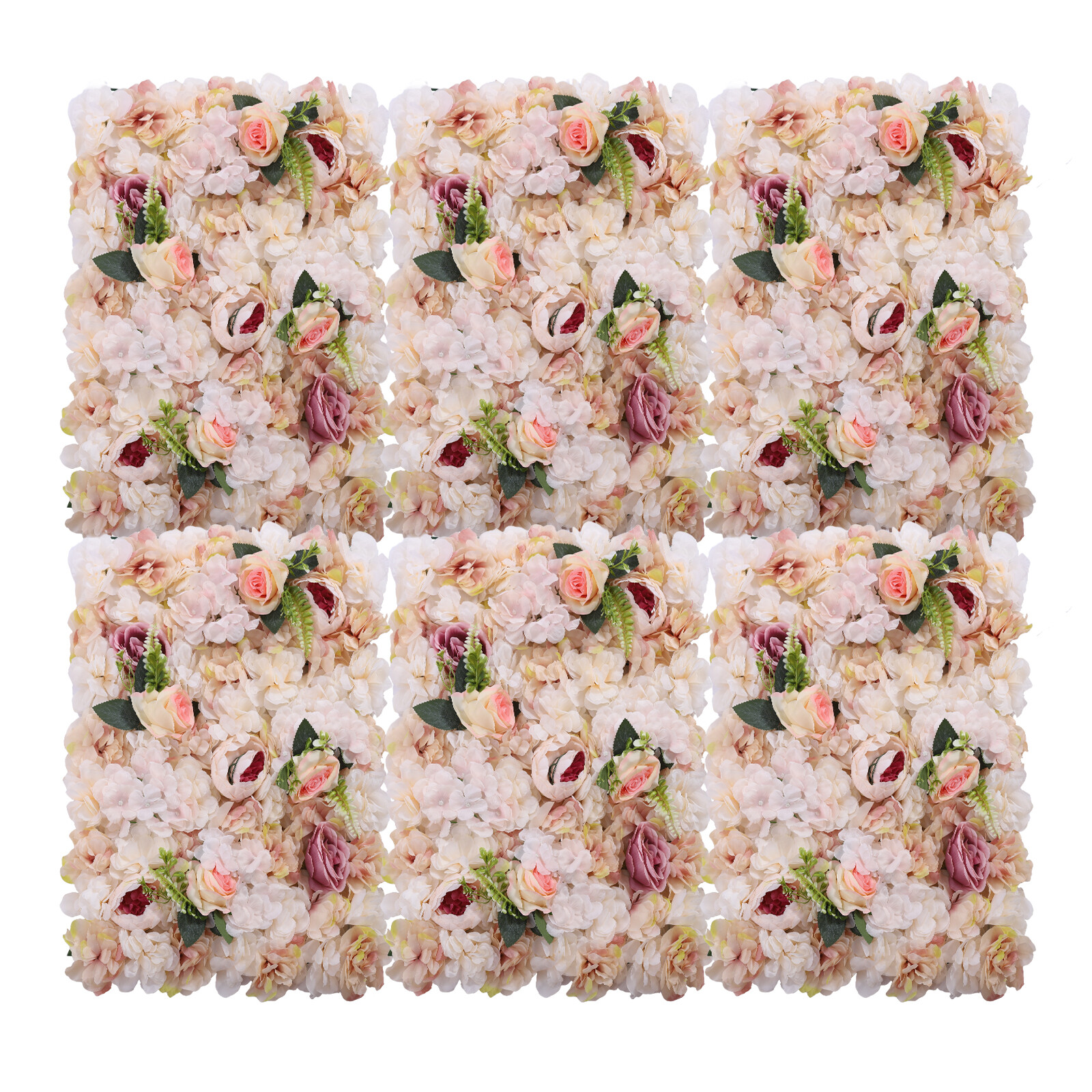Artificial Flower Wall Backdrop Flower Panel 60*40CM Silk Rose Wall For Wedding
