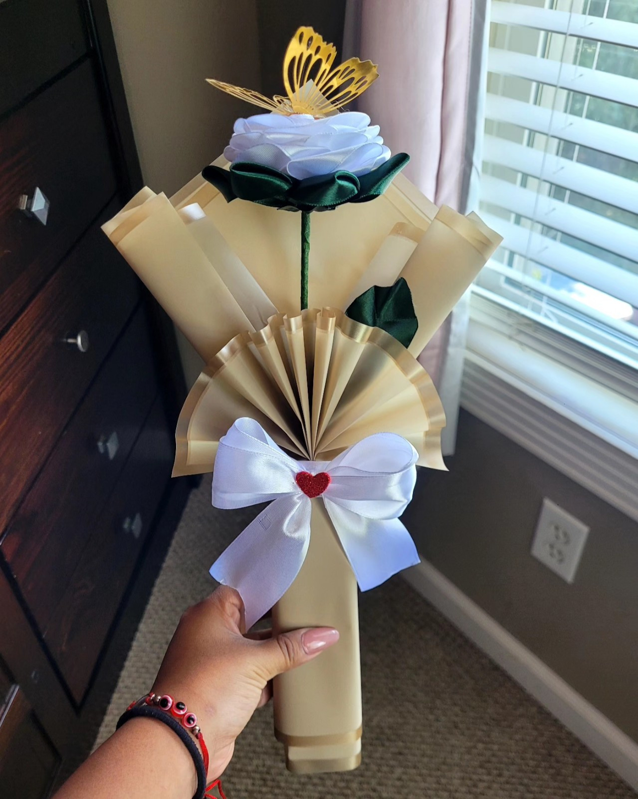Handmade Individual Eternal Rose Gift – Custom Color & Optional Gold Butterfly