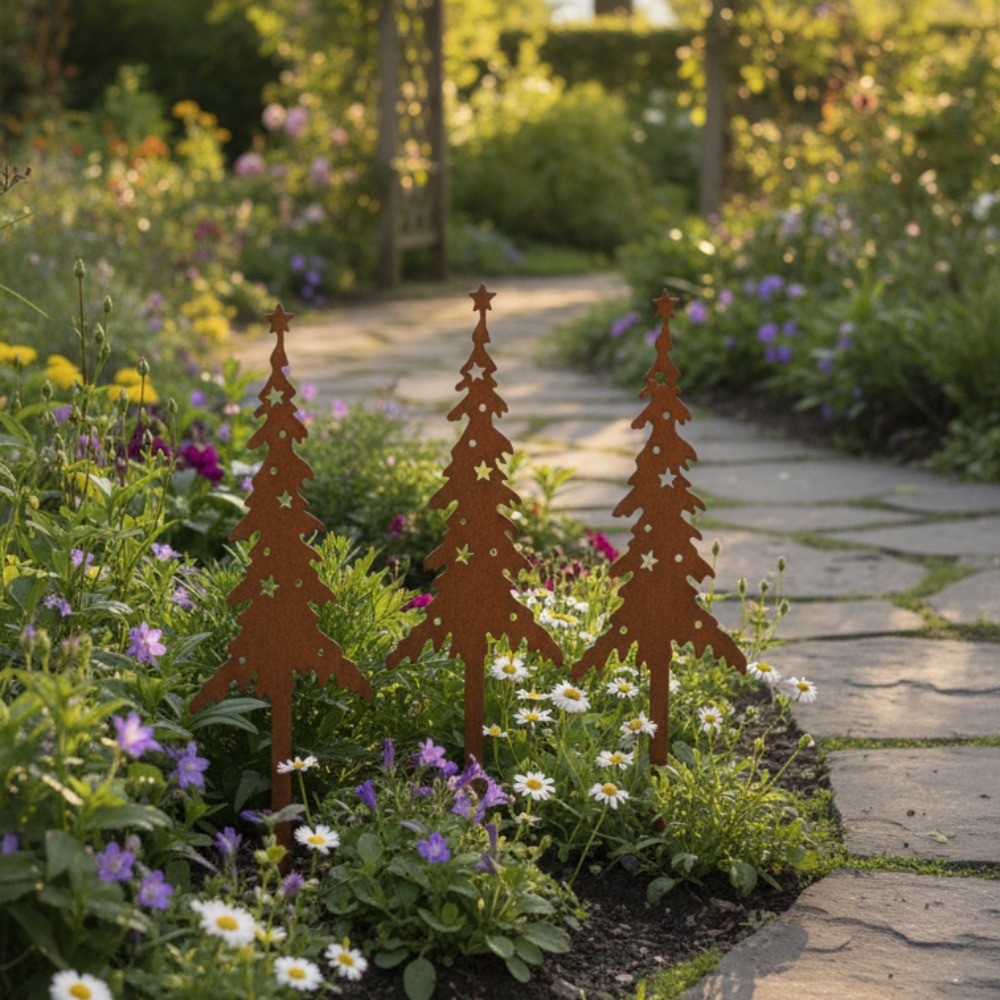 Vintage Metal Garden Stake – Weather-Resistant Outdoor Home Garden Decor Gift