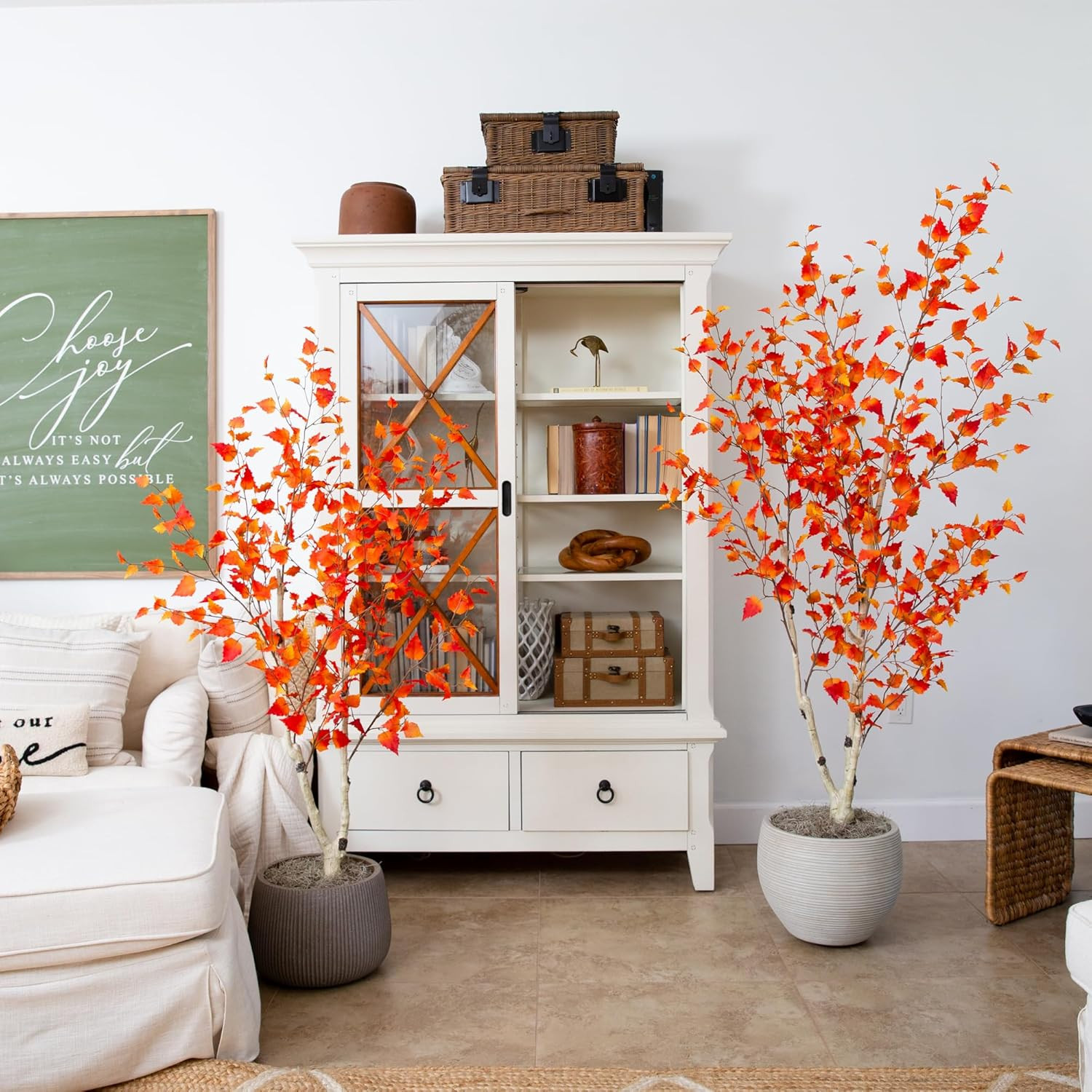 5Ft. Autumn Birch Artificial Fall Tree